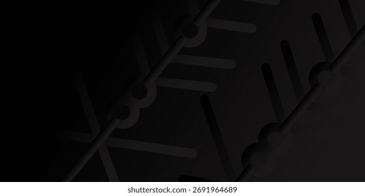 Fondo negro elegante con líneas curvas doradas suaves. naturaleza