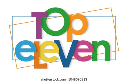 Top Eleven Vector Letters Stock Vector (Royalty Free) 1048090813 ...