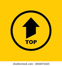 Top emoji icon. Arrow symbol modern, simple, vector, icon for website design, mobile app, ui. Vector Illustration