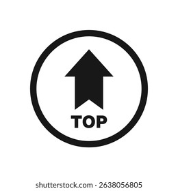 Top emoji icon arrow symbol modern, Up sign template
