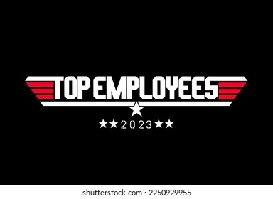 Top Employees 2023 vector typography.