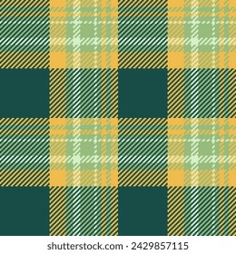 Top fabric texture plaid, content check background vector. Hispanic pattern tartan seamless textile in teal and green colors.