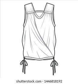 TOP fashion flat sketch template