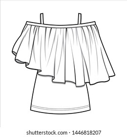 TOP fashion flat sketch template