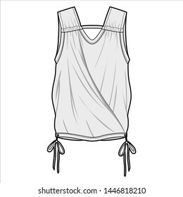 TOP fashion flat sketch template