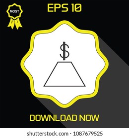 Top of Finance. King Value.Outline. Vector Flat Icon or Button