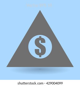 top of the financial pyramid vector illustration