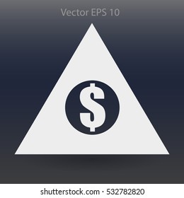 top of the financial pyramid vector illustration
