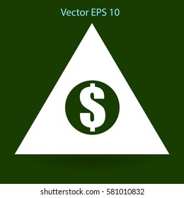 top of the financial pyramid vector illustration
