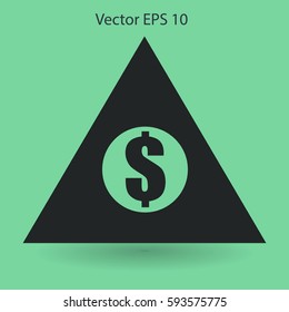 top of the financial pyramid vector illustration
