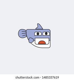 top Fish symbol. a simple Outline fish icon. Fish vector illustration for graphic art. try it