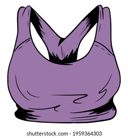 Top for fitness. Tracksuit upper. For fitness and yoga classes. Cartoon style. Illustration for design and decoration.