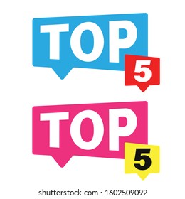 Top Five Award Concept Button