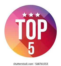 Top Five Button Vector