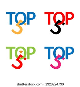 Top Five Stock Icon. Colorful Icon. Flat Design