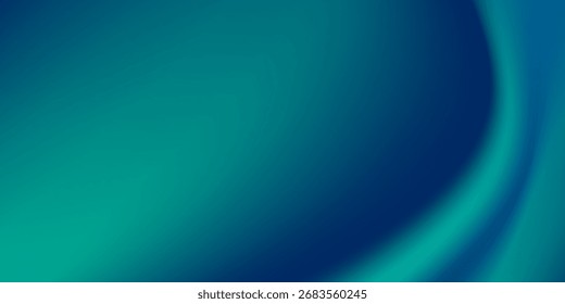 Fondo que fluye superior con Gradientes de azul profundo, turquesa y verde azulado que se fusionan en un patrón de onda suave y curvado que crea una imagen serena