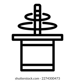 Top fun icon outline vector. Wand show. Rabbit bunny