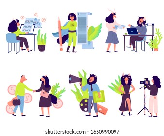 Top future business ideas in 2020. Affiliate Sales and Marketing Consultant, Brand Photographer, Marketing, Video Producer, Podcast Producer. Template of web Layout, ui header, enter site slider. 