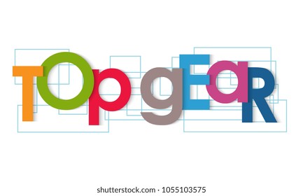 Top gear vector letters