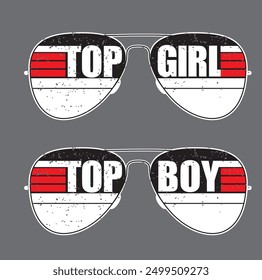 Top Girl_Top Boy tshirt design vector 