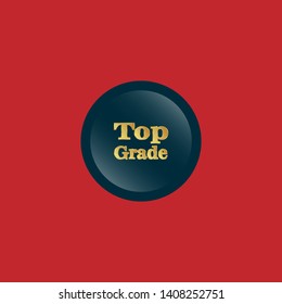 top grade gold emblem.gold label with gold text