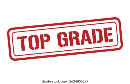 TOP GRADE red stamp text vector, rubber stamp