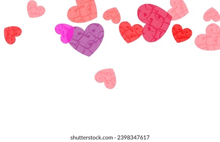  Top gradient on white valentine background. Vector illustration isolated on white background