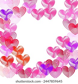  Top gradient on white valentine background. Cute Element of Design for Posters.