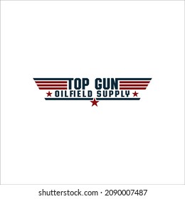 top gun oilfield supply industry logo design