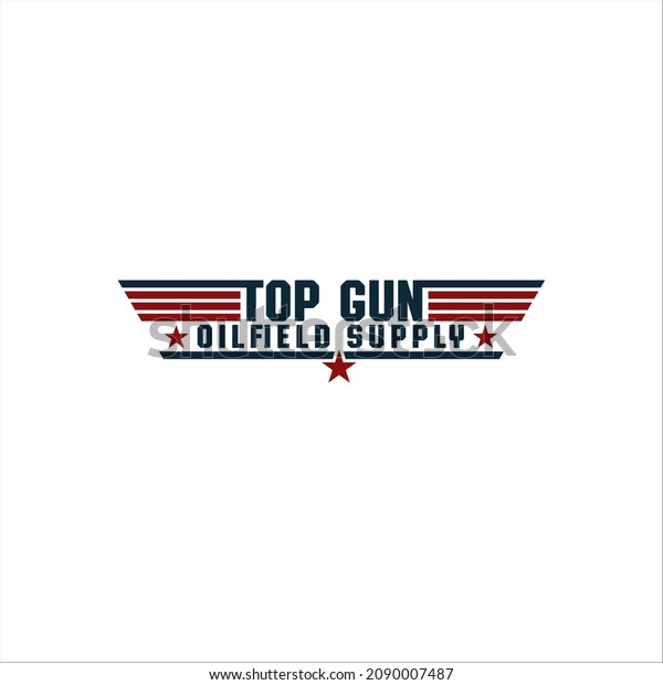 top gun oilfield\
supply industry logo\
design