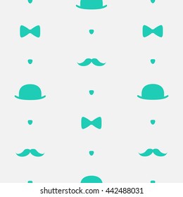 Top Hat, Bow Tie and Moustache Pattern