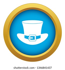 Top hat with buckle icon blue vector isolated on white background for any design