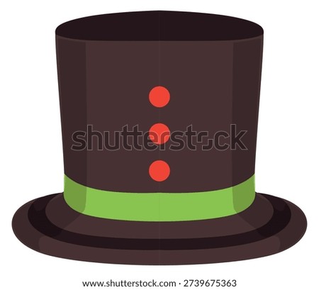 Top hat cartoon icon.  Leprechaun costume element