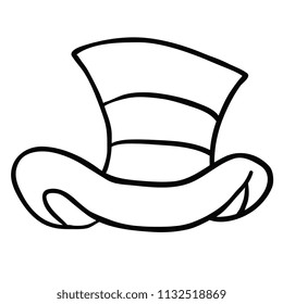 mad hatter hat black and white