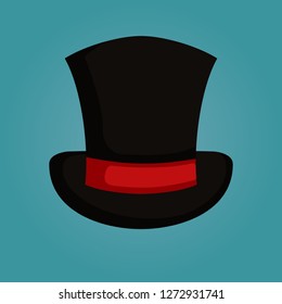 Top Hat In Cartoon Style