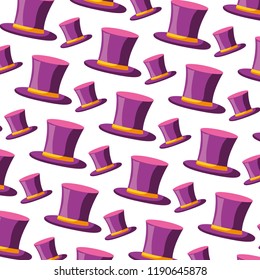 top hat classic carnival party pattern