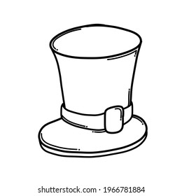 Top Hat Doodle Vector Icon Drawing Stock Vector (Royalty Free ...