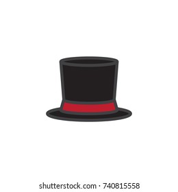 Top hat filled outline icon, line vector sign, linear colorful pictogram isolated on white. Symbol, logo illustration. Pixel perfect vector graphics
