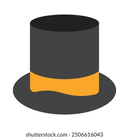 Top Hat Flat Icon Design For Personal nad Commercial Use