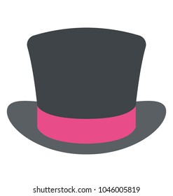 Top Hat Flat vector Icon