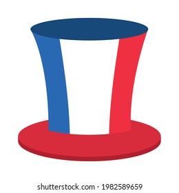 top hat with france flag design