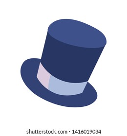 top hat gentleman icon vector ilustration