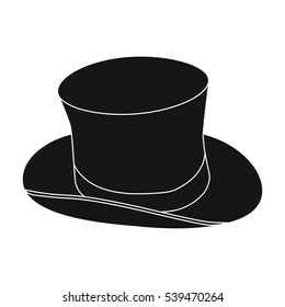 Top hat icon in black style isolated on white background. England country symbol stock vector illustration.