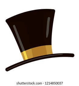 Top hat icon. Cartoon of top hat vector icon for web design isolated on white background