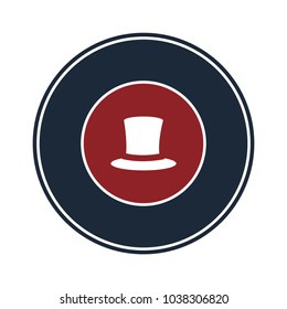 Top hat icon in circle