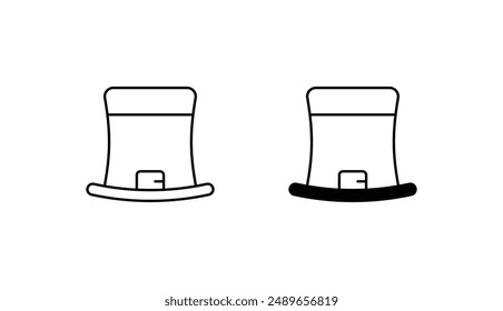 Top Hat icon design with white background stock illustration