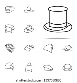 top hat icon. hats icons universal set for web and mobile