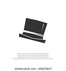 Top hat icon isolated on background. Vector illustration