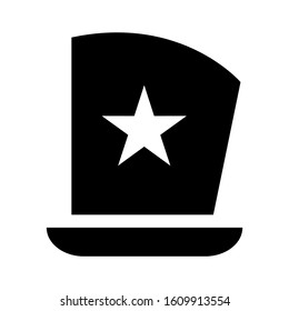 top hat icon isolated sign symbol vector illustration - high quality black style vector icons
