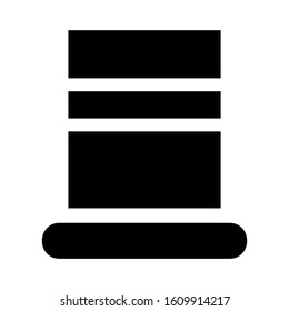 top hat icon isolated sign symbol vector illustration - high quality black style vector icons
